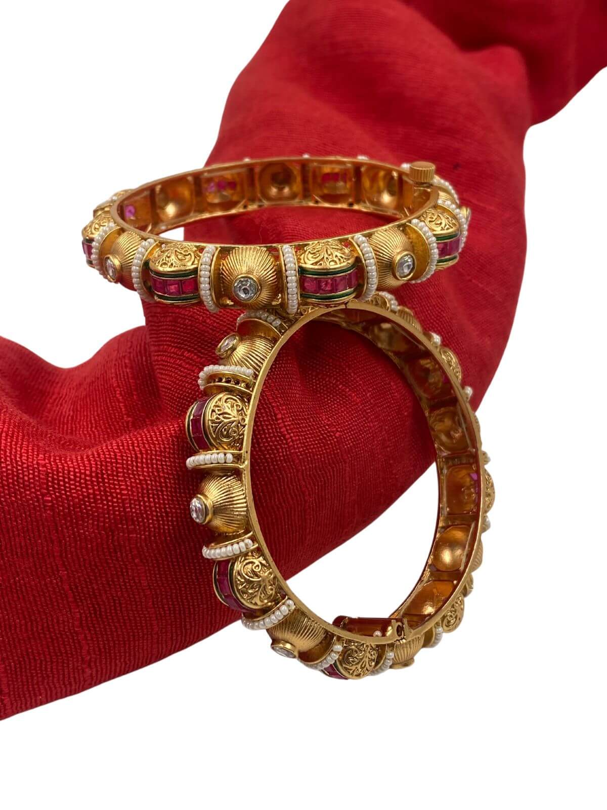 Siddhi Gold Plated Designer Antique Bangles | Women Bangles