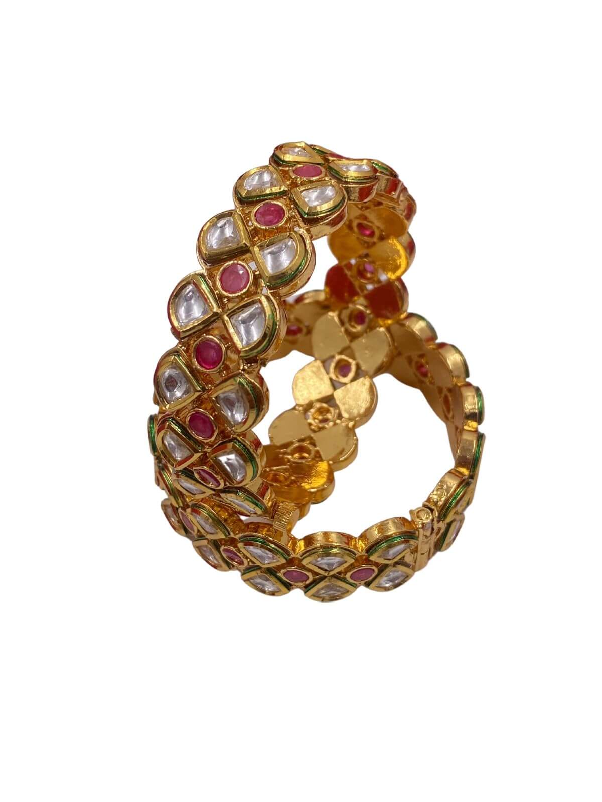 Traditional Kundan Bangles Set For Weddings