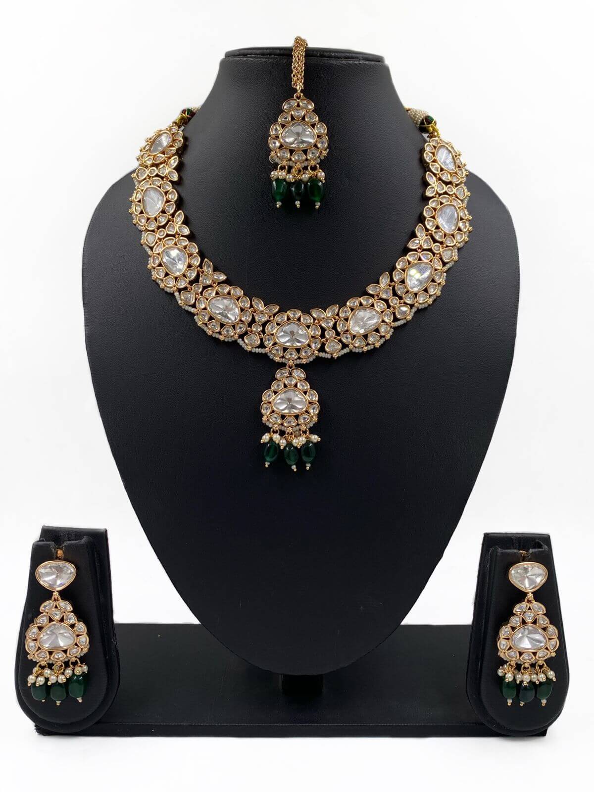 Mohini Designer Polki Wedding Jewellery Necklace Set By Gehna Shop