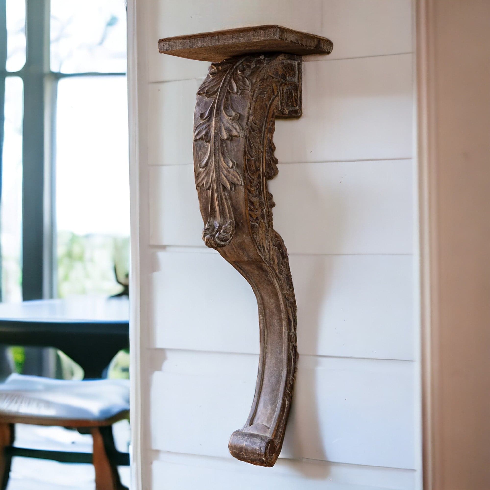 Carved Scroll Bracket Shelf