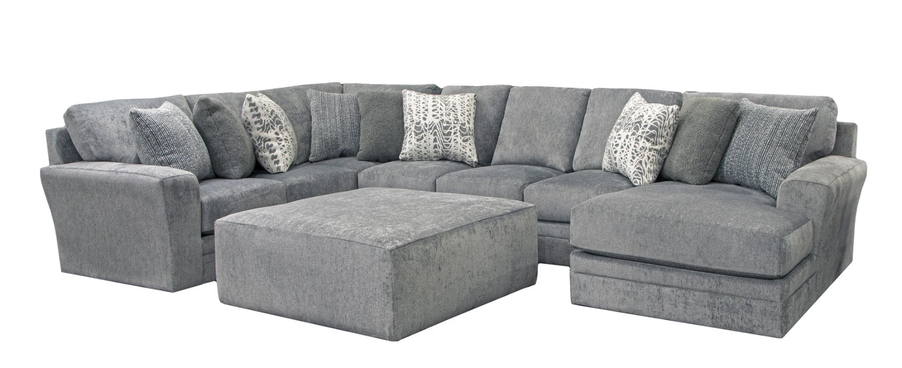 Arctic Glacier Gray Sectional with Chaise