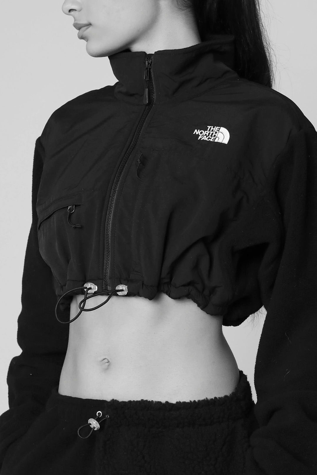 Rework North Face Crop Fleece Jacket - L