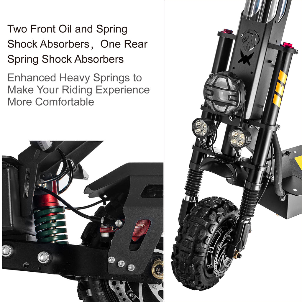 electric scooter with seat high quality frame and suspension