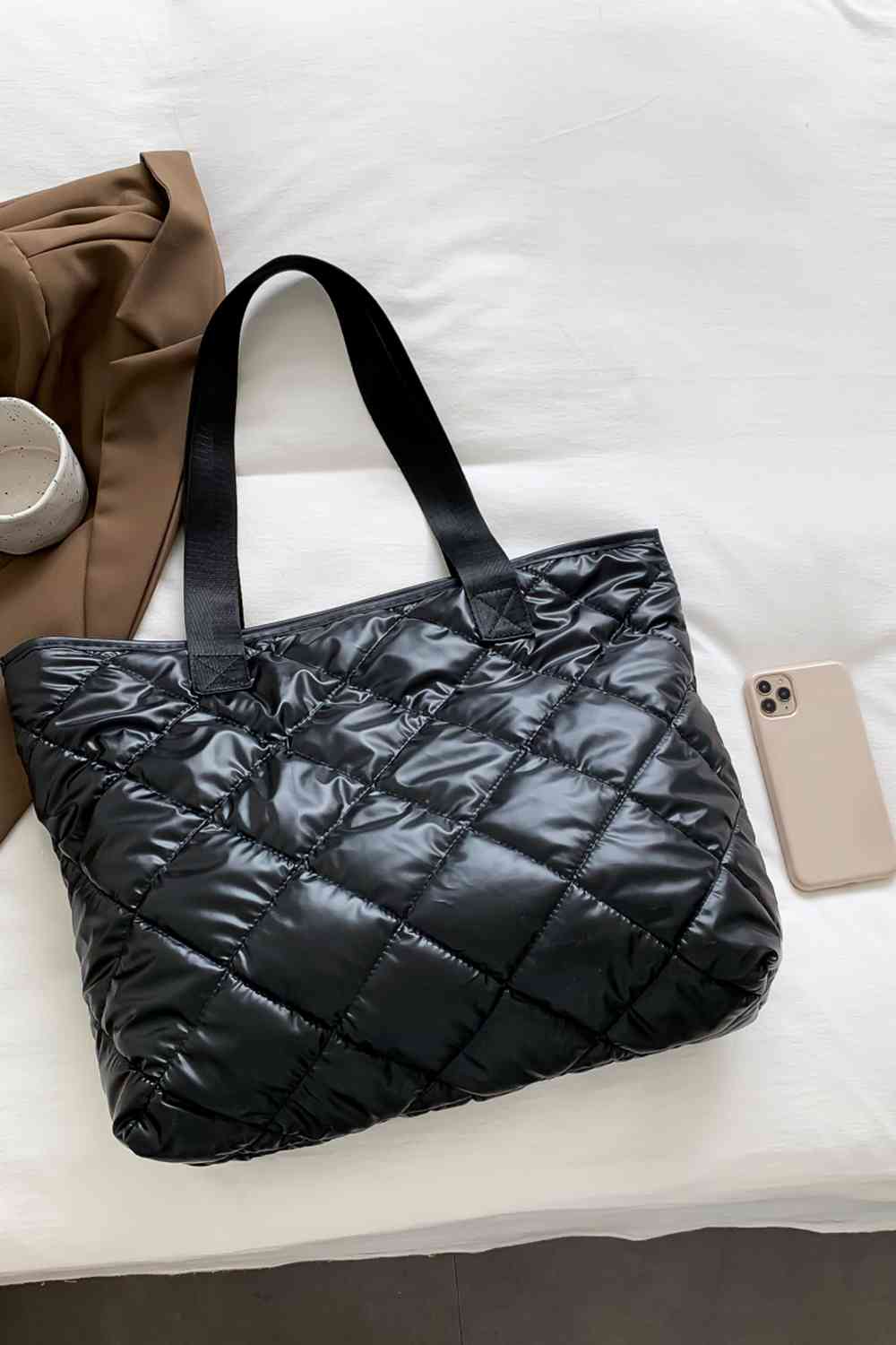 Faux Leather Tote Bag