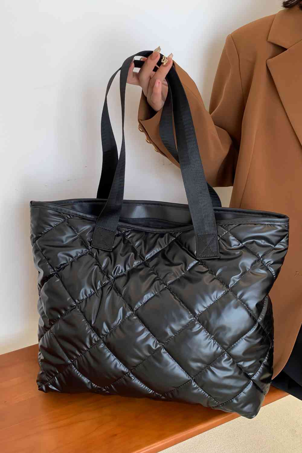 Faux Leather Tote Bag