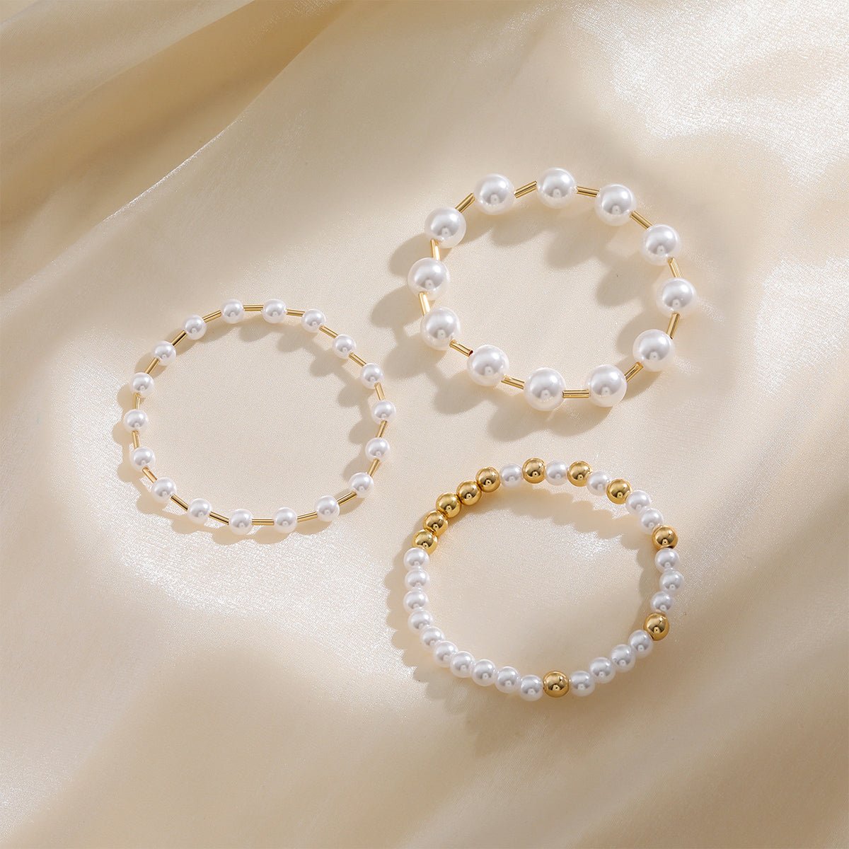 Gold-Plated Pearl Bracelet