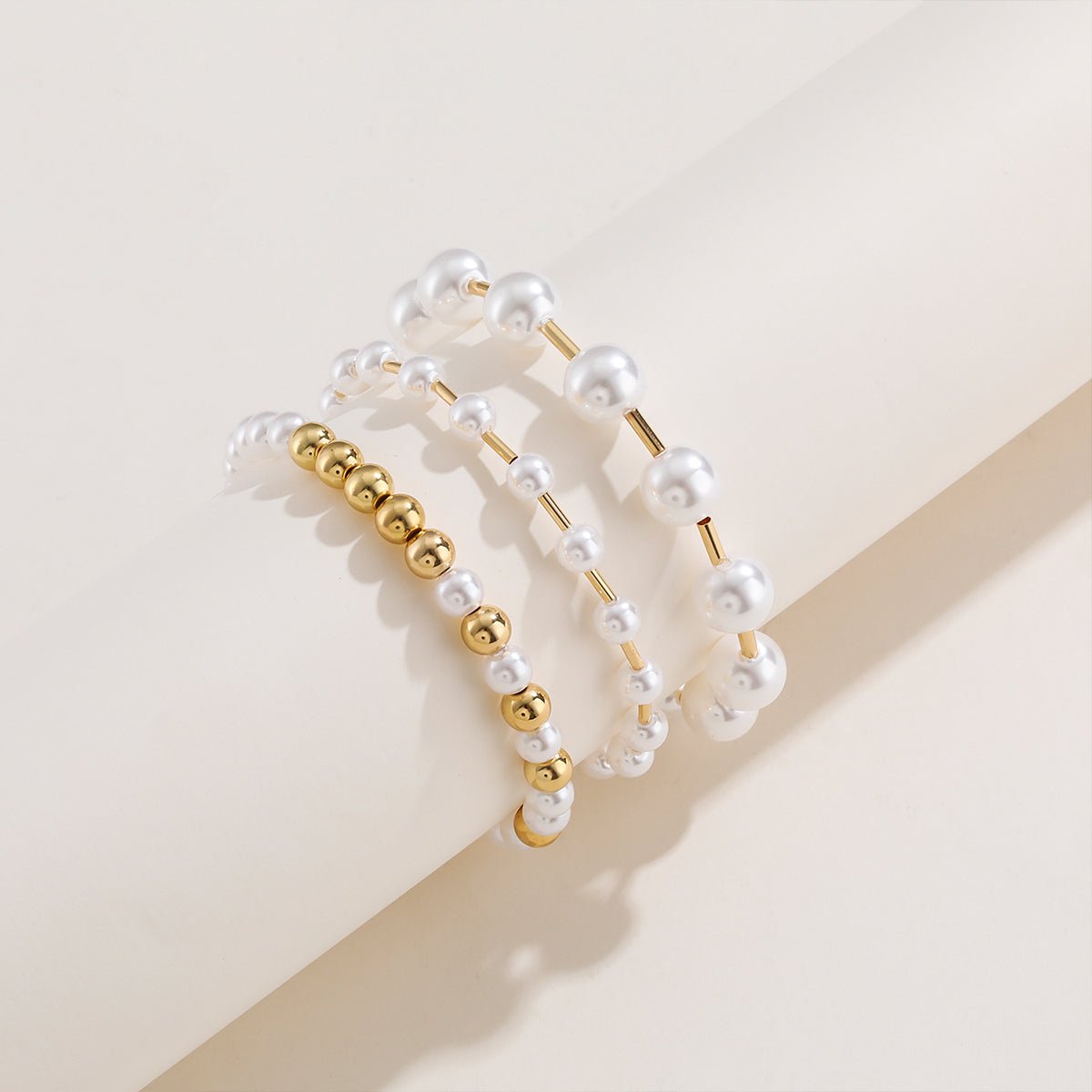 Gold-Plated Pearl Bracelet