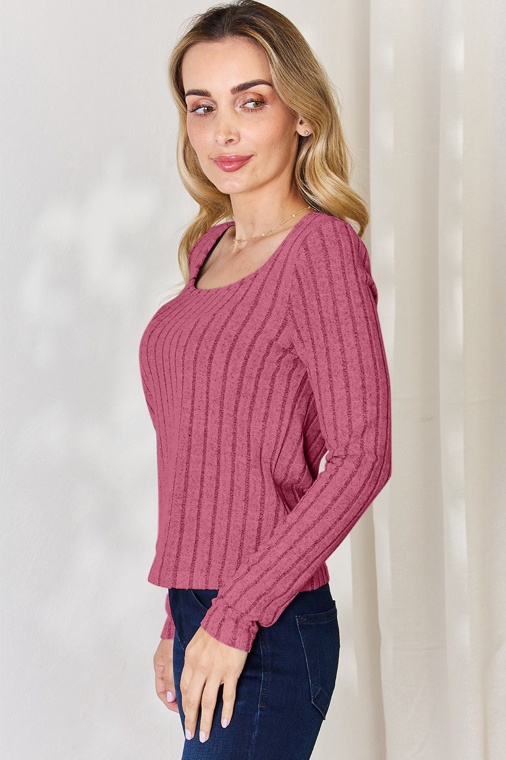 Long Sleeve Ribbed T-Shirt