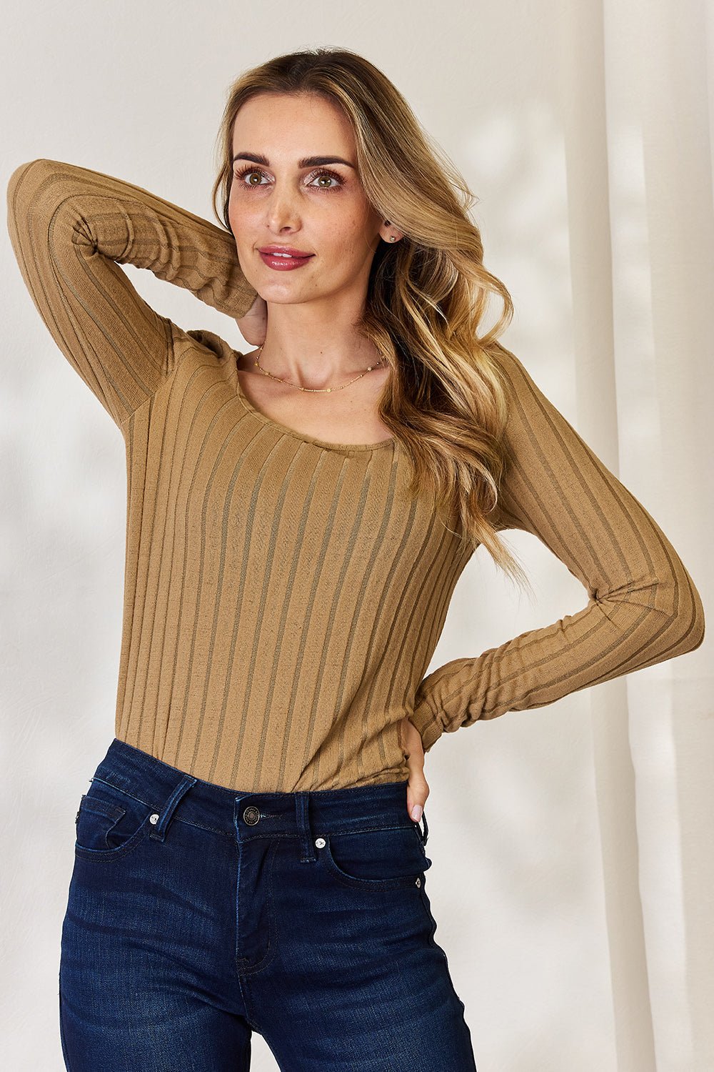 Long Sleeve Ribbed T-Shirt