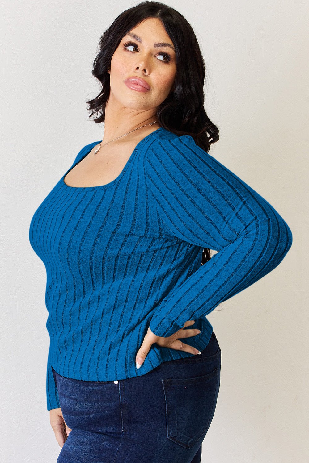 Long Sleeve Ribbed T-Shirt