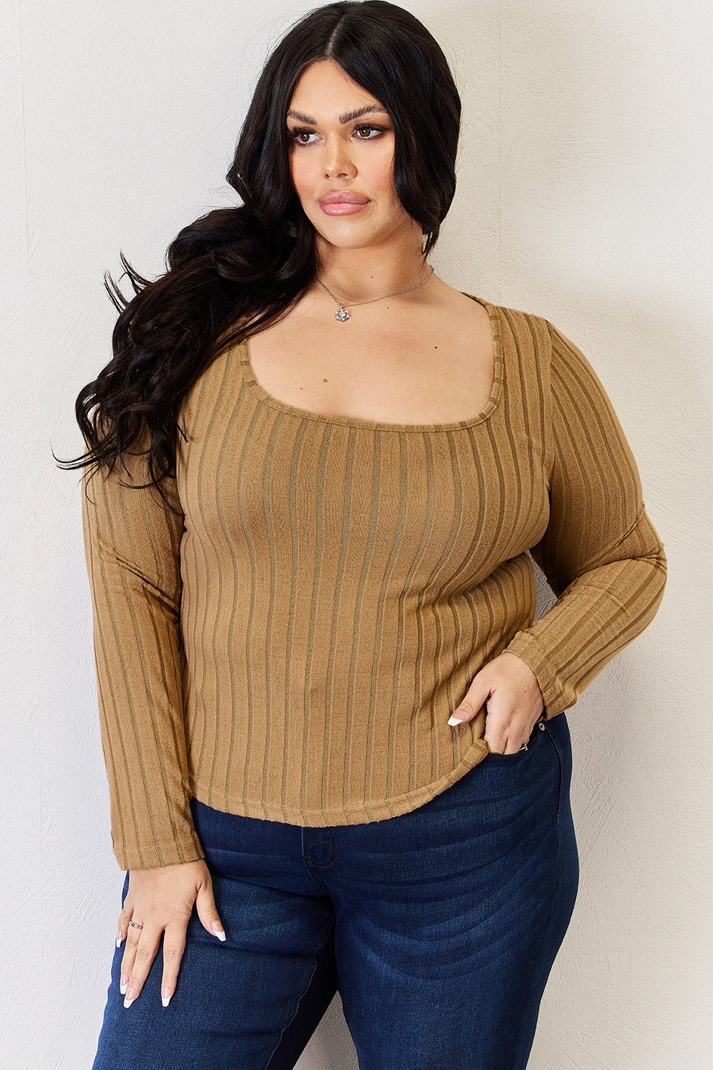 Long Sleeve Ribbed T-Shirt