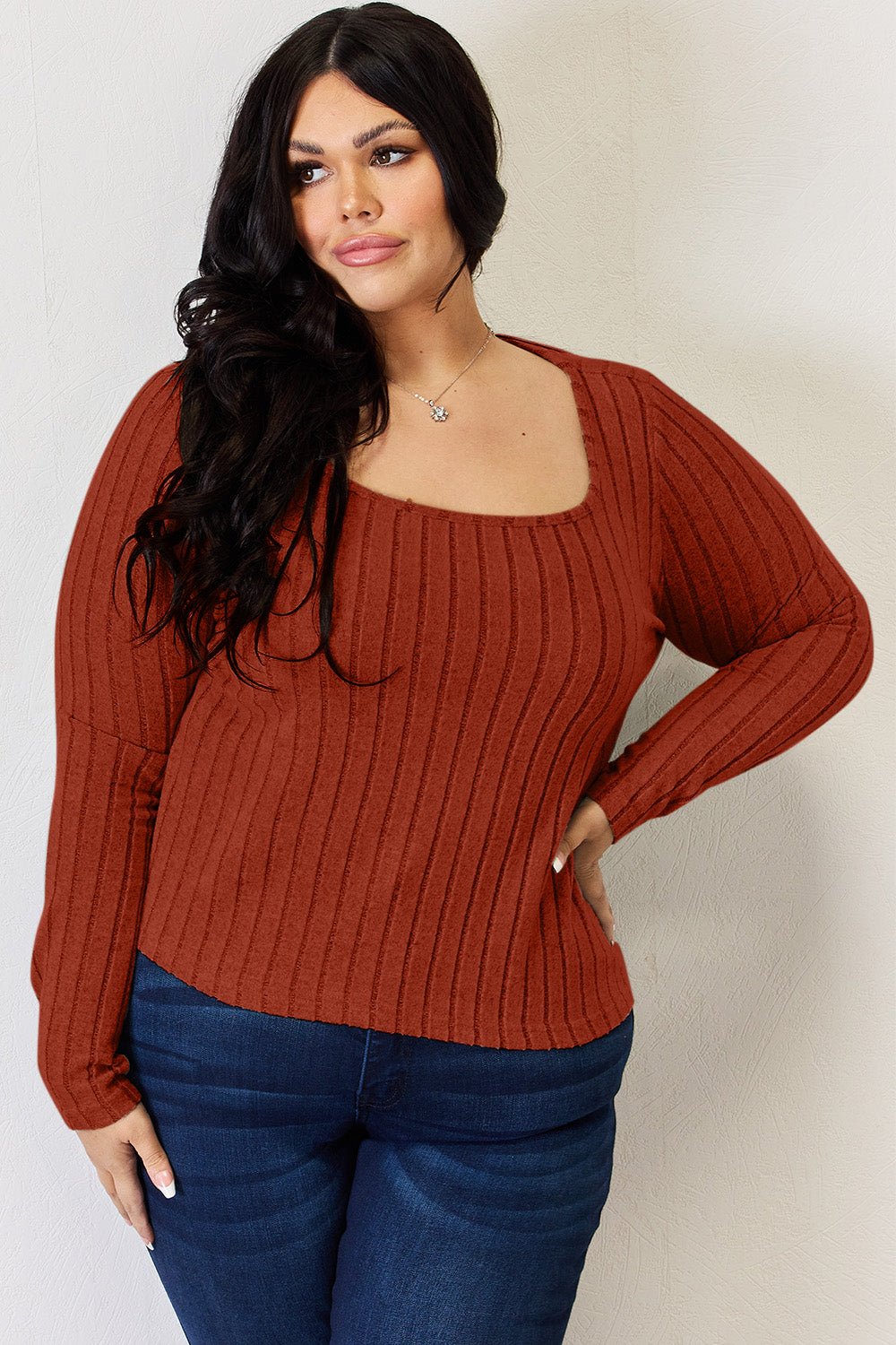 Long Sleeve Ribbed T-Shirt