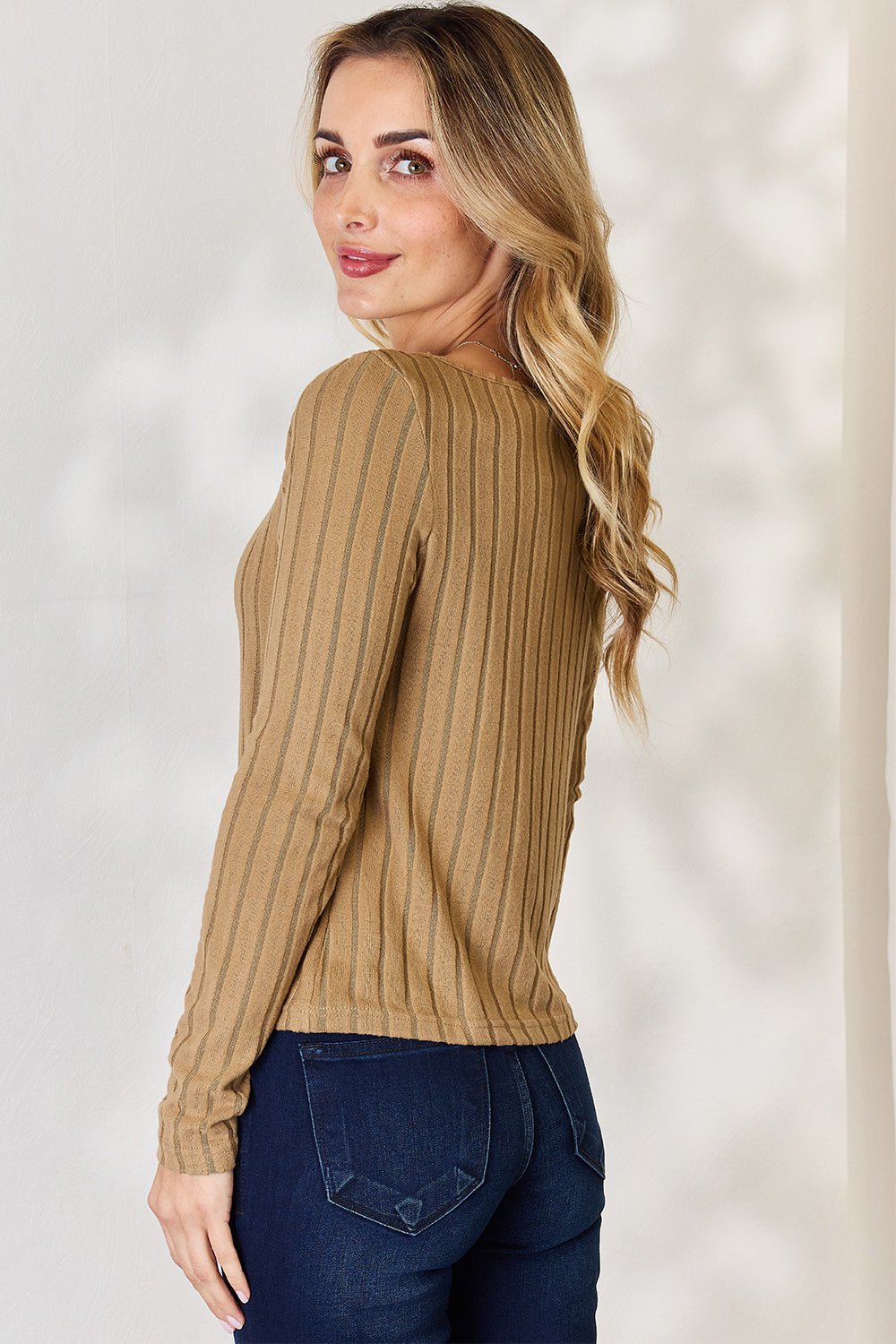 Long Sleeve Ribbed T-Shirt