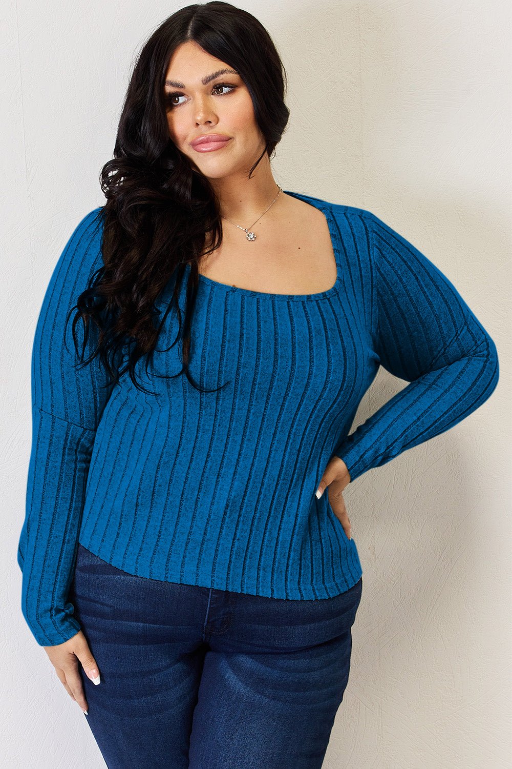 Long Sleeve Ribbed T-Shirt