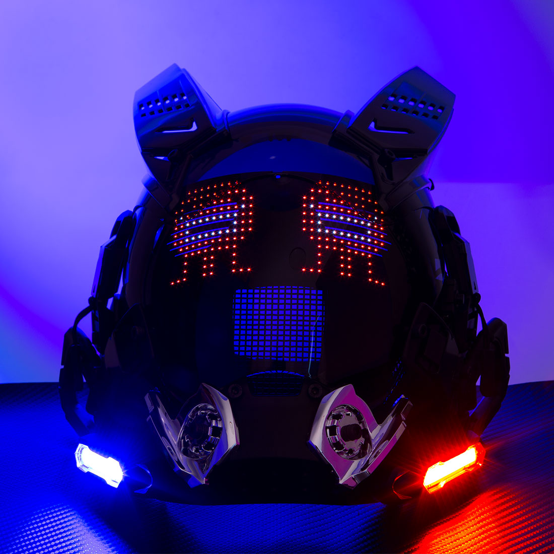 disfraz de cosplay de máscara cyberpunk
