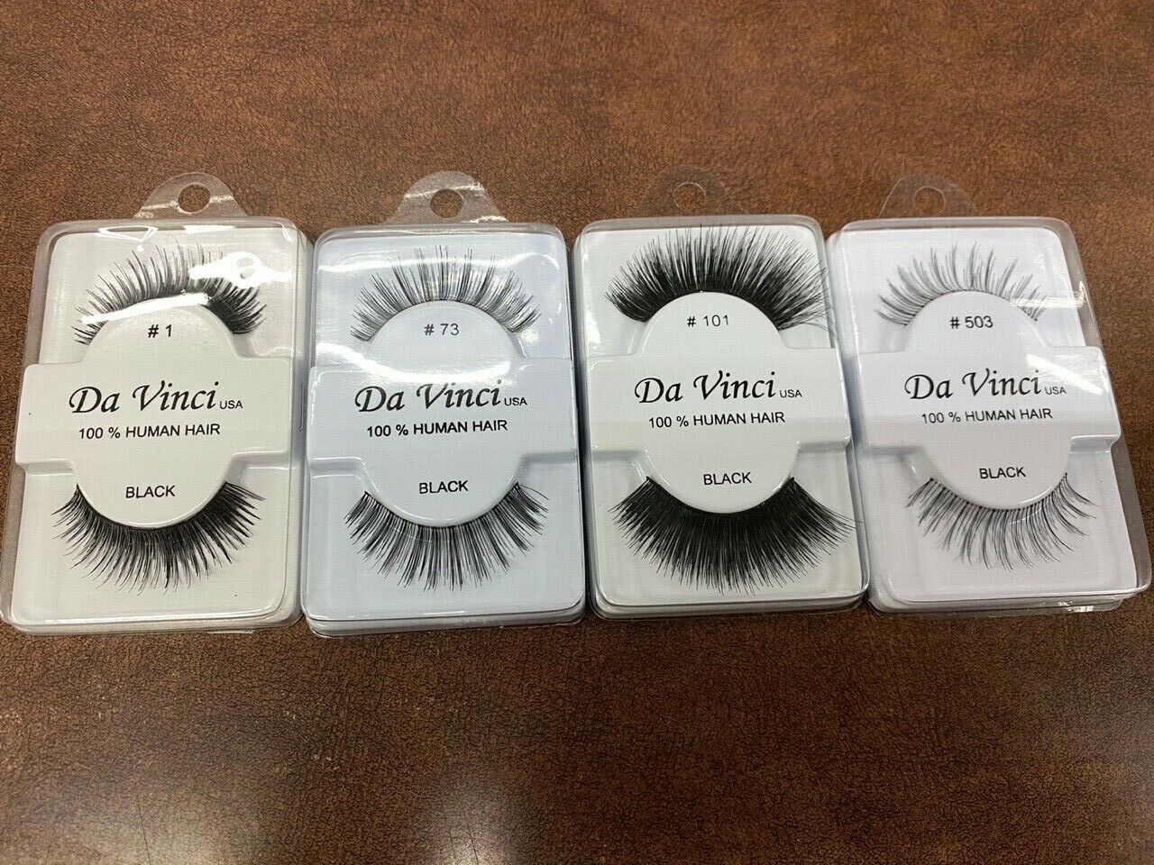 Da Vinci Eye Lashes 100% Human Hair Black 1Piece Choose Number