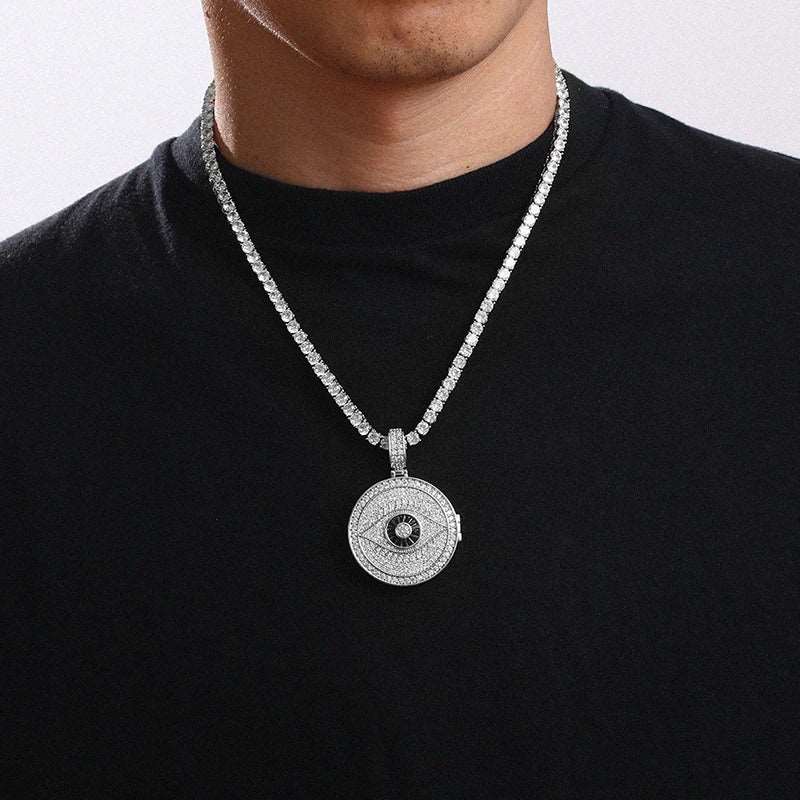 Custom Photo Evil Eye Locket Pendant