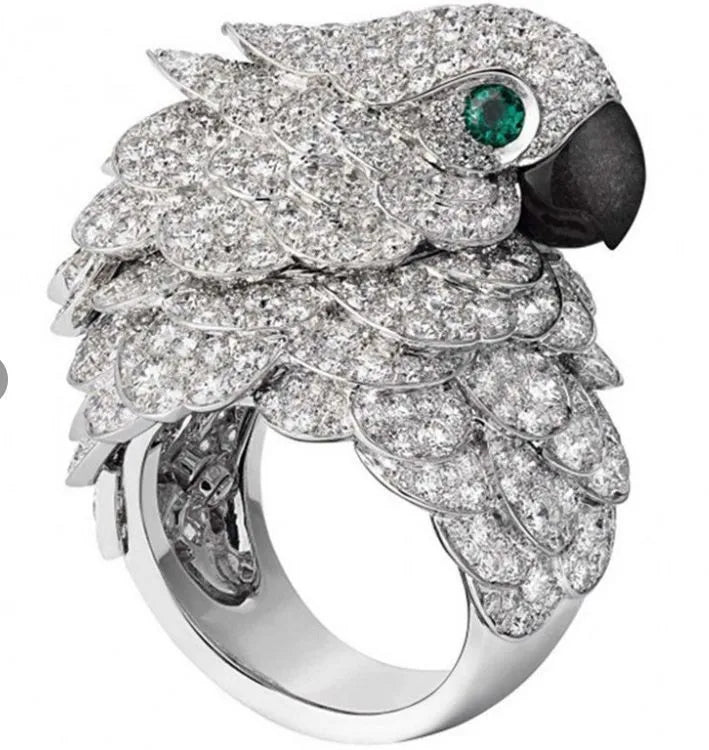 CZ Parrot Jewelry Set