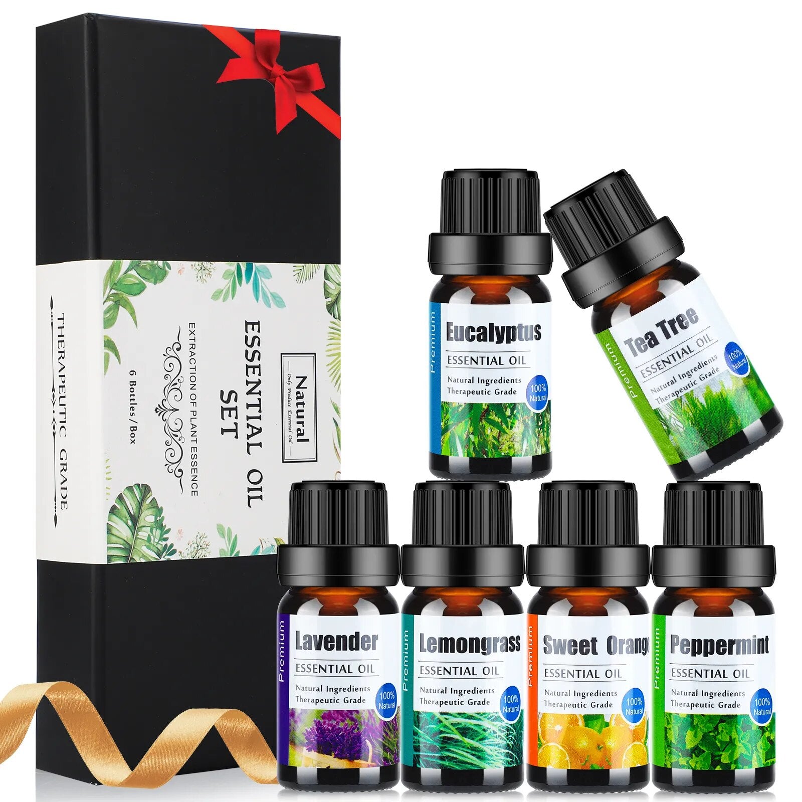 6-Piece Gift Set: Pure Essential Oils with Natural Plant Aromas