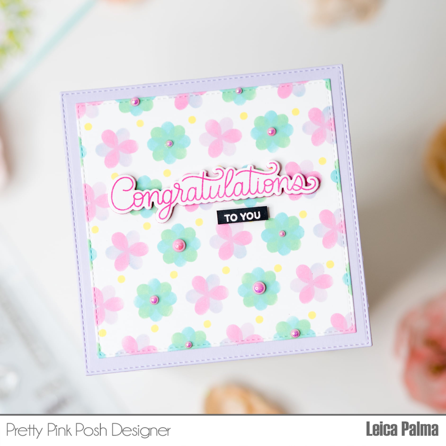 PRETTY PINK POSH:  Celebration Scripts | Die Set