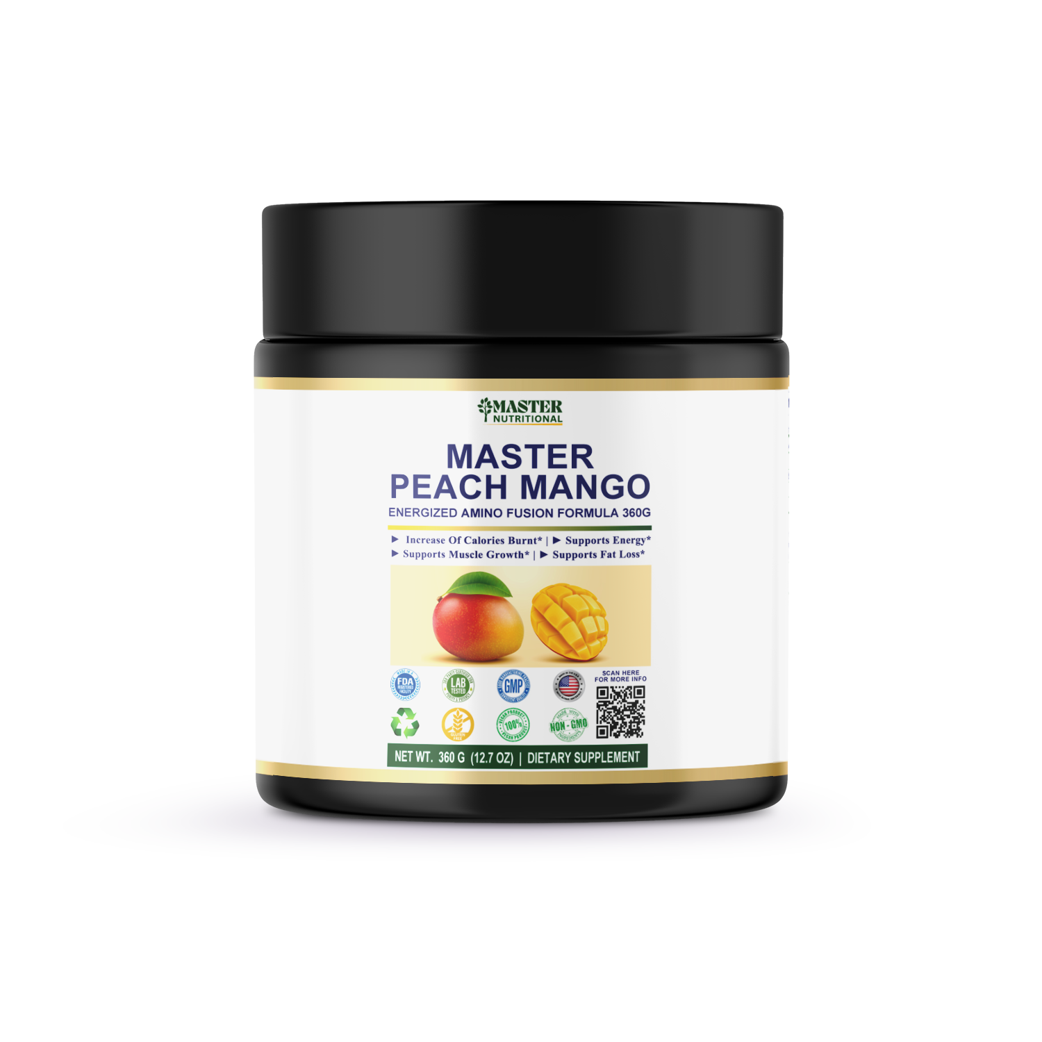 Master Peach Mango Energized Amino Fusion Formula - Supports Cognition and Energy from Time to Time!