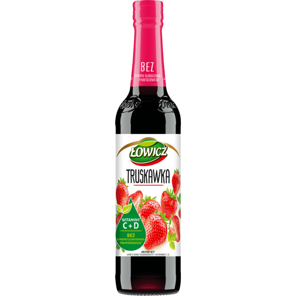 Lowicz Strawberry Syrup - Syrop Truskawkowy (400ml)