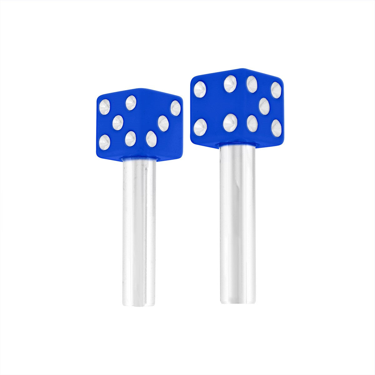 Dice Door Lock Knobs - Blue (2Pc/Set)