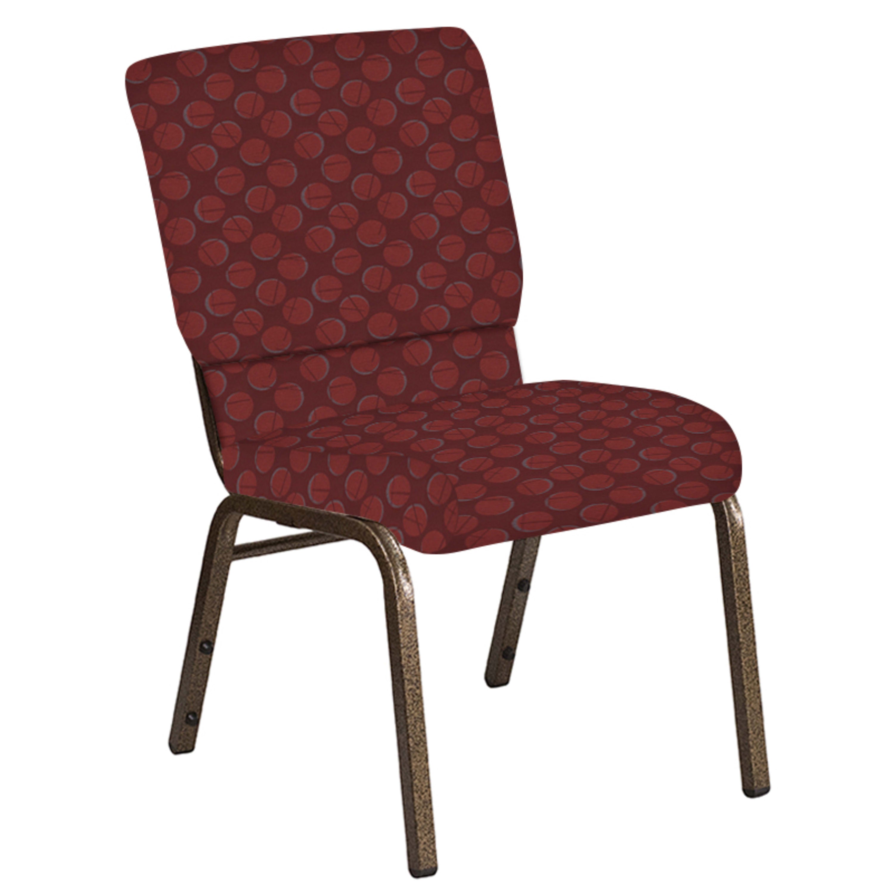 18.5'W Church Chair in Cirque Fabric - Gold Vein Frame