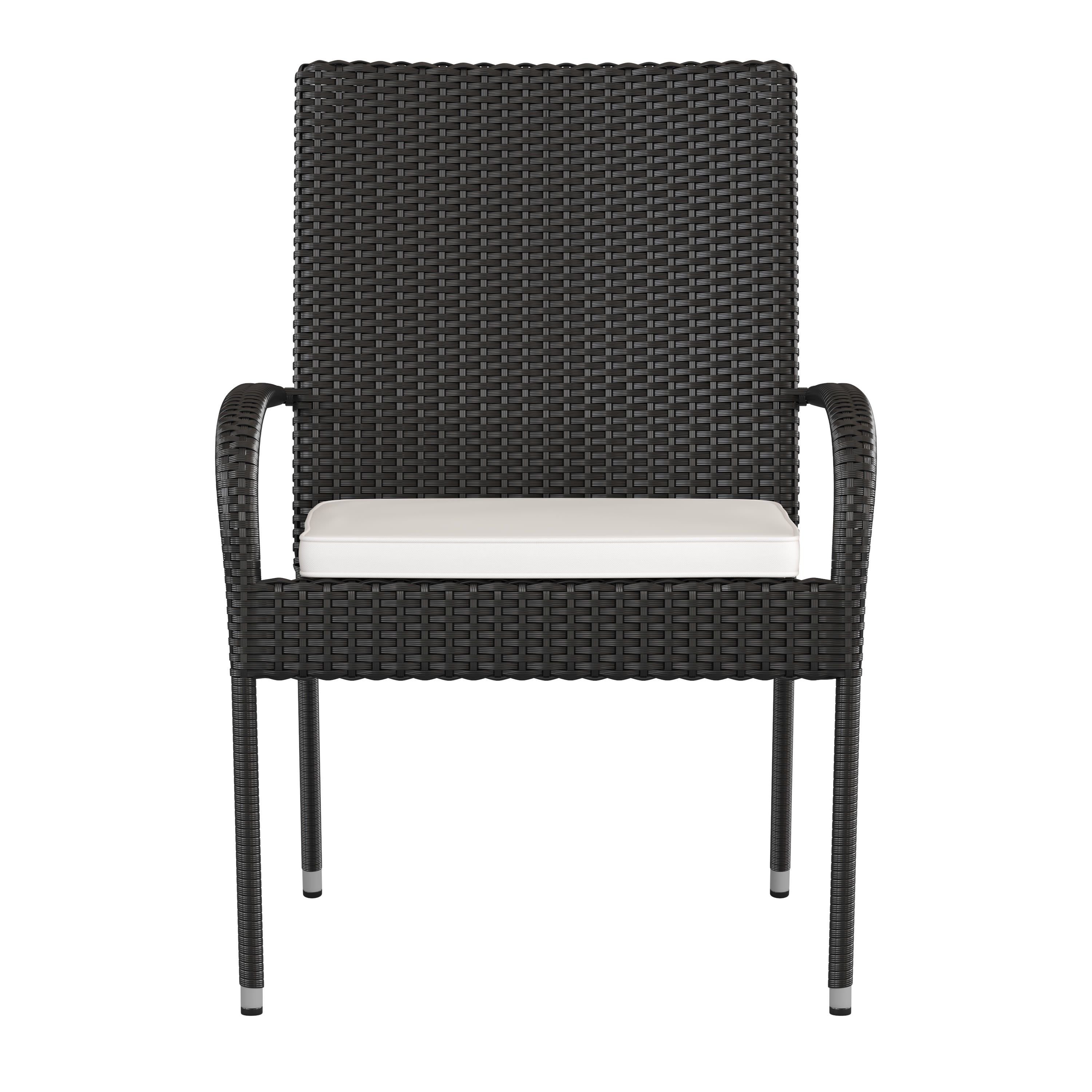 Maxim Set of 2 Stackable Indoor/Outdoor Wicker Dining Chairs with 1.25