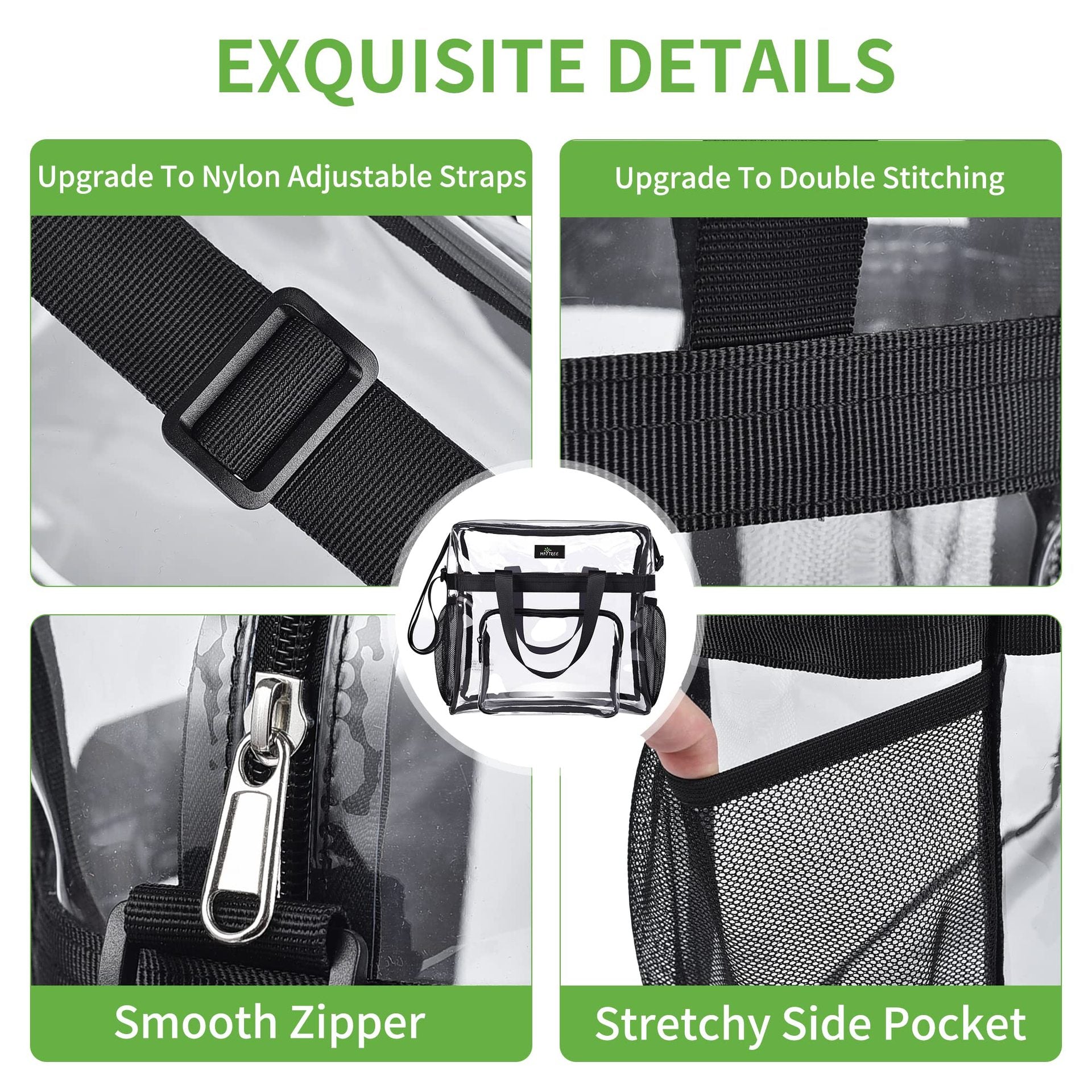 Customizable Transparent Shoulder Messenger Bag Travel Bag Shopping Bag Storage Bag Fashion Waterproof