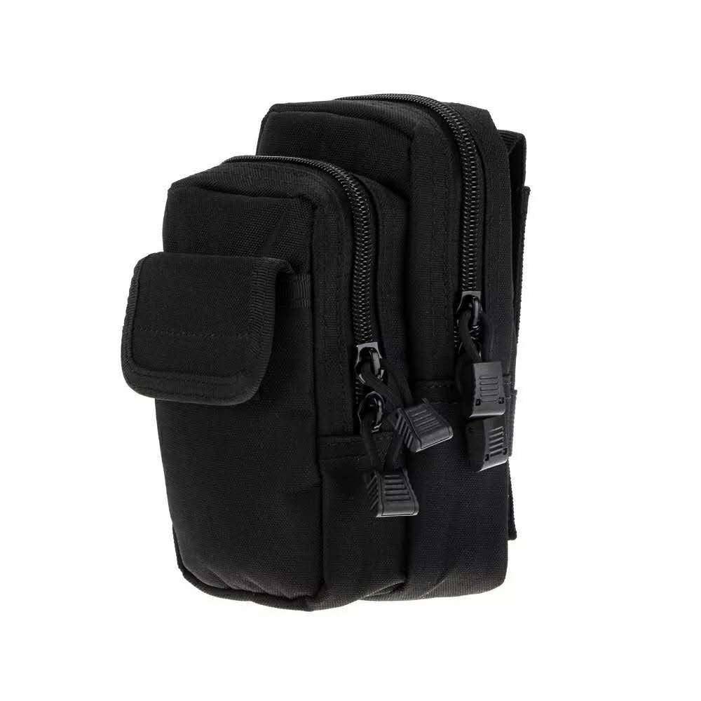 Customized Tactical Wear-Resistant Belt Waist Bag Man Pair Zipper Thick Large Capacity Mobile Phone Bag Camouflage Vertical