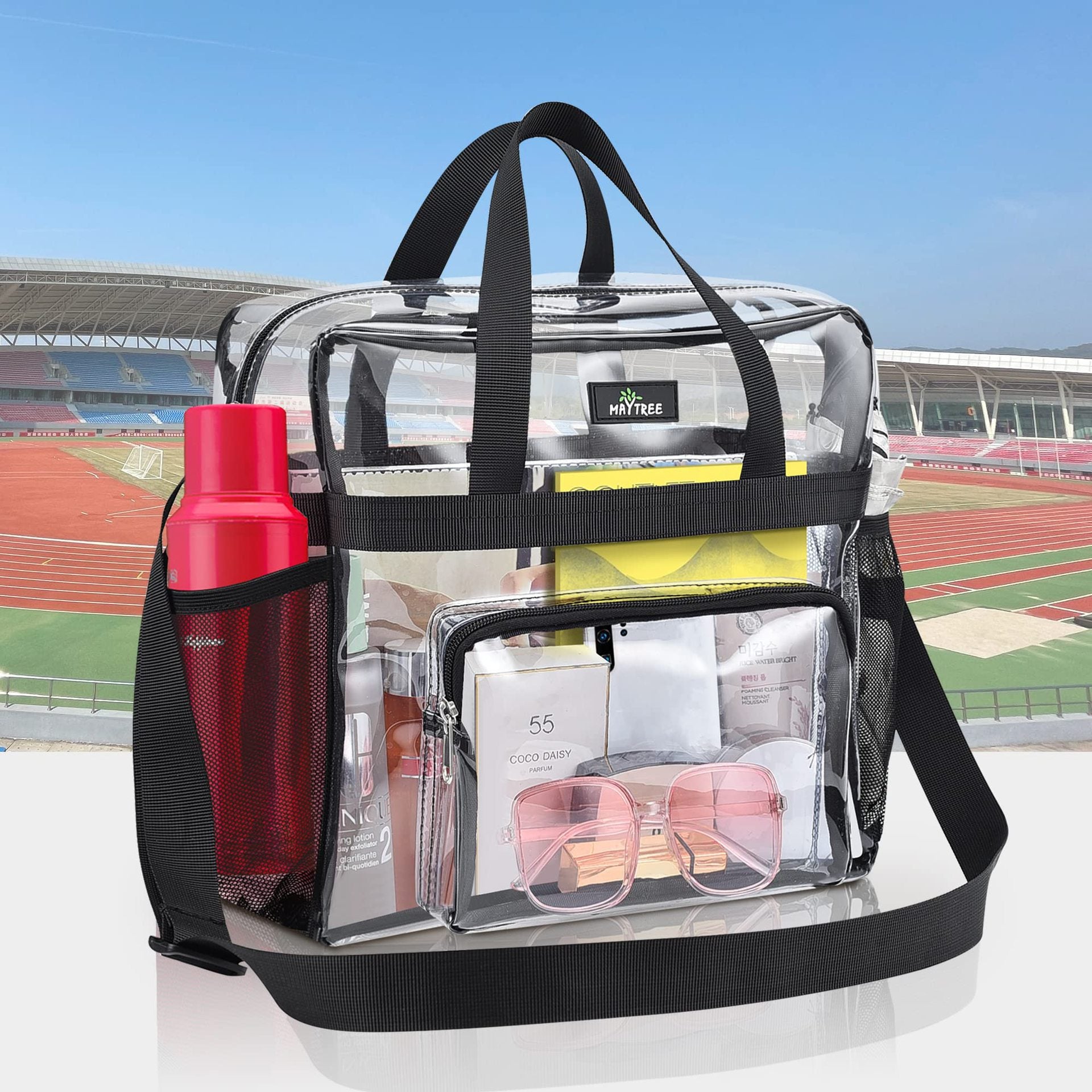 Customizable Transparent Shoulder Messenger Bag Travel Bag Shopping Bag Storage Bag Fashion Waterproof