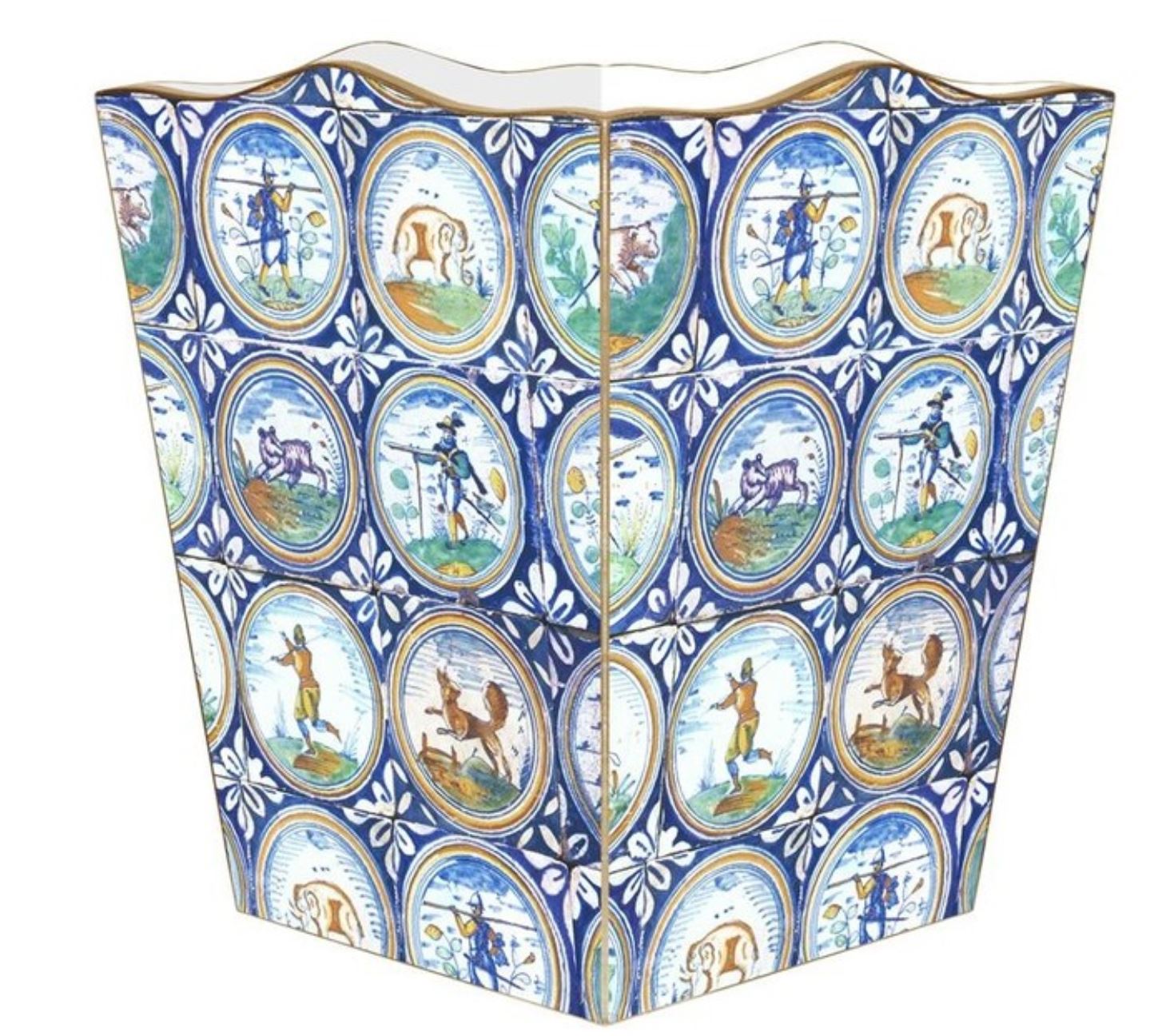 Marye-Kelley, Old European Delft Provencial Tiles Tissue Box Cover