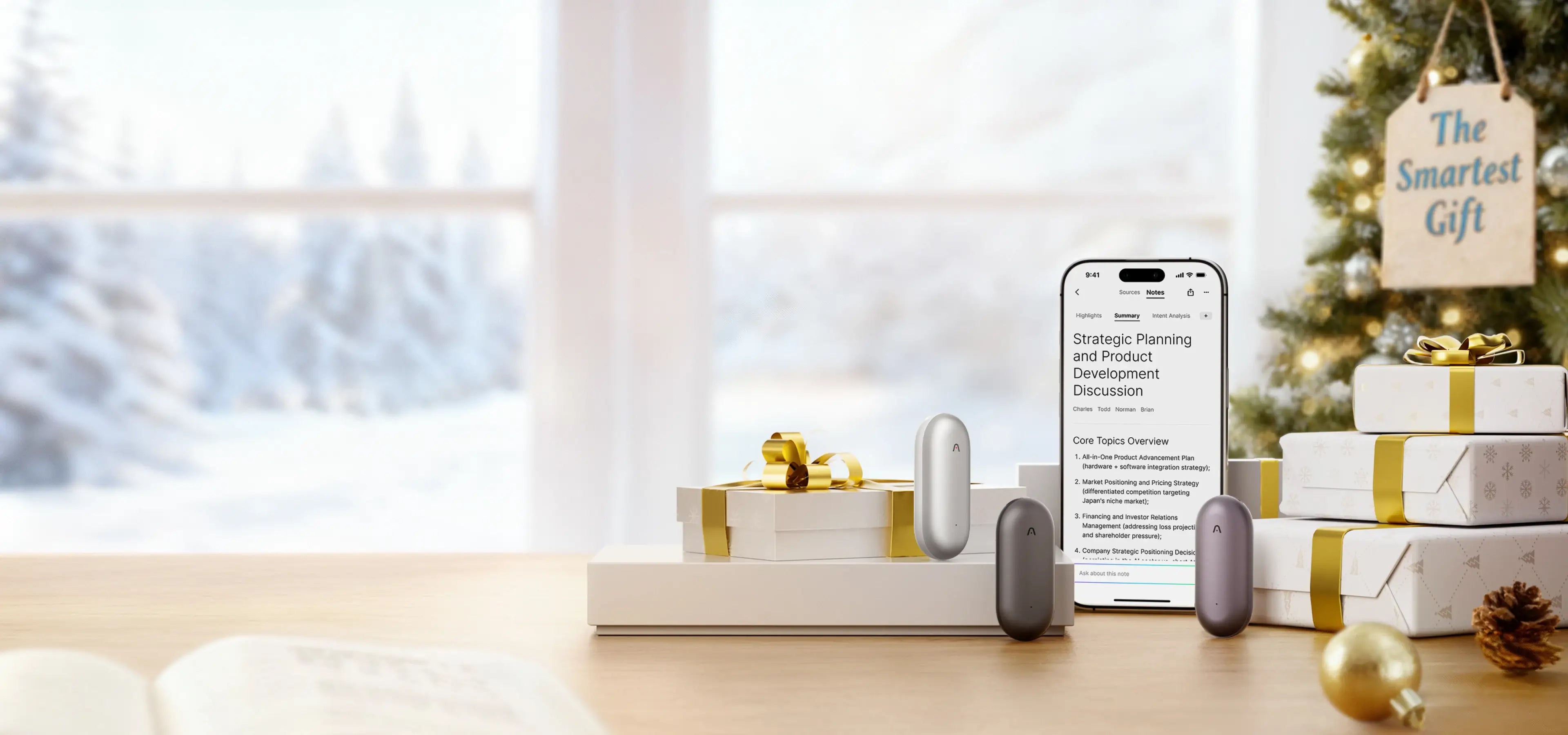 <style>
    .banner-xmas .line1, .banner-xmas .line3 {
        font-weight: 400;
        font-size: 26px;
        line-height: 1.3;
        color: #000000;
    }
    .banner-xmas .line2 {
        font-weight: 600;
        font-size: 52px;
        line-height: 1;
        color: #000000;
    }
    .banner-xmas .line2 span {
        font-size: 72px;
        line-height: 1;
        letter-spacing: -0.02em;
        background: linear-gradient(110.16deg, #3FF673 -11.92%, #30A4FE 40.51%, #9055ED 92.95%);
        -webkit-background-clip: text;
        -webkit-text-fill-color: transparent;
        background-clip: text;
        text-fill-color: transparent;
    }
    @media screen and (max-width: 1600px) {
        .banner-xmas .line1, .banner-xmas .line3 {
            font-size: 26px;
        }
        .banner-xmas .line2 {
            font-size: 64px;
        }
        .banner-xmas .line2 span {
            font-size: 92px;
        }
    }
    @media screen and (max-width: 768px) {
        .banner-xmas .line1, .banner-xmas .line3 {
            font-size: 24px;
        }
        .banner-xmas .line2 {
            font-size: 42px;
        }
        .banner-xmas .line2 span {
            font-size: 64px;
        }
    }
</style>
<div class="banner-xmas">
    <p class="line1">Final Hours of Festive Savings · 48 Hours</p>
    <p class="line2">Up to <span>20%</span> OFF</p>
    <p class="line3">Supercharge your  note-taking with Plaud</p>
</div>