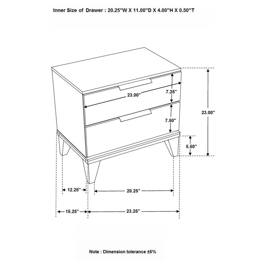 Elevations 2 Drawer Night Stand
