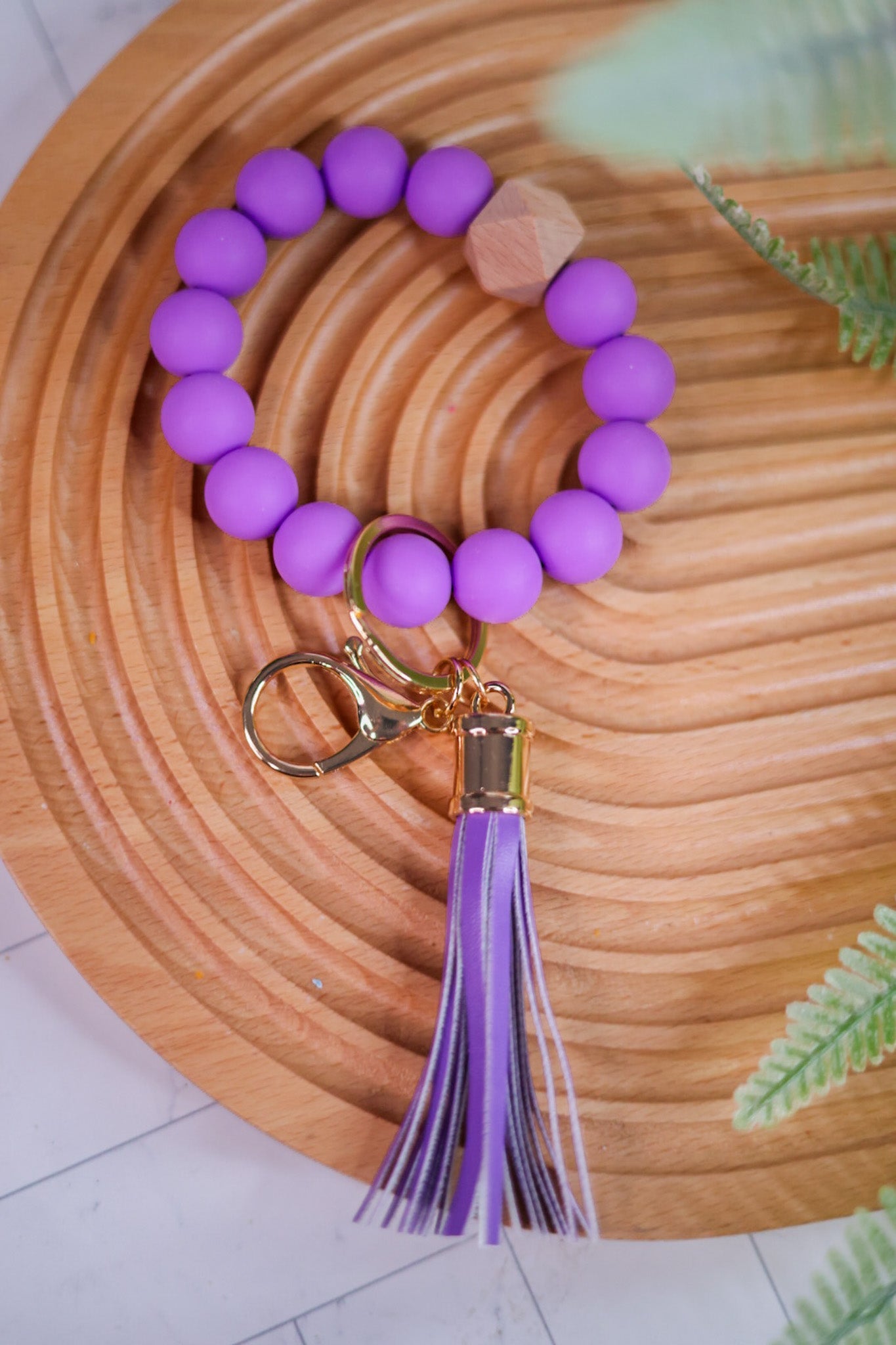 Colorful Silicone Bead Bracelets with Tassel (8 Colors Available)