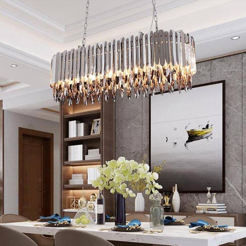 Legance Crystal Chandelier, Chrome