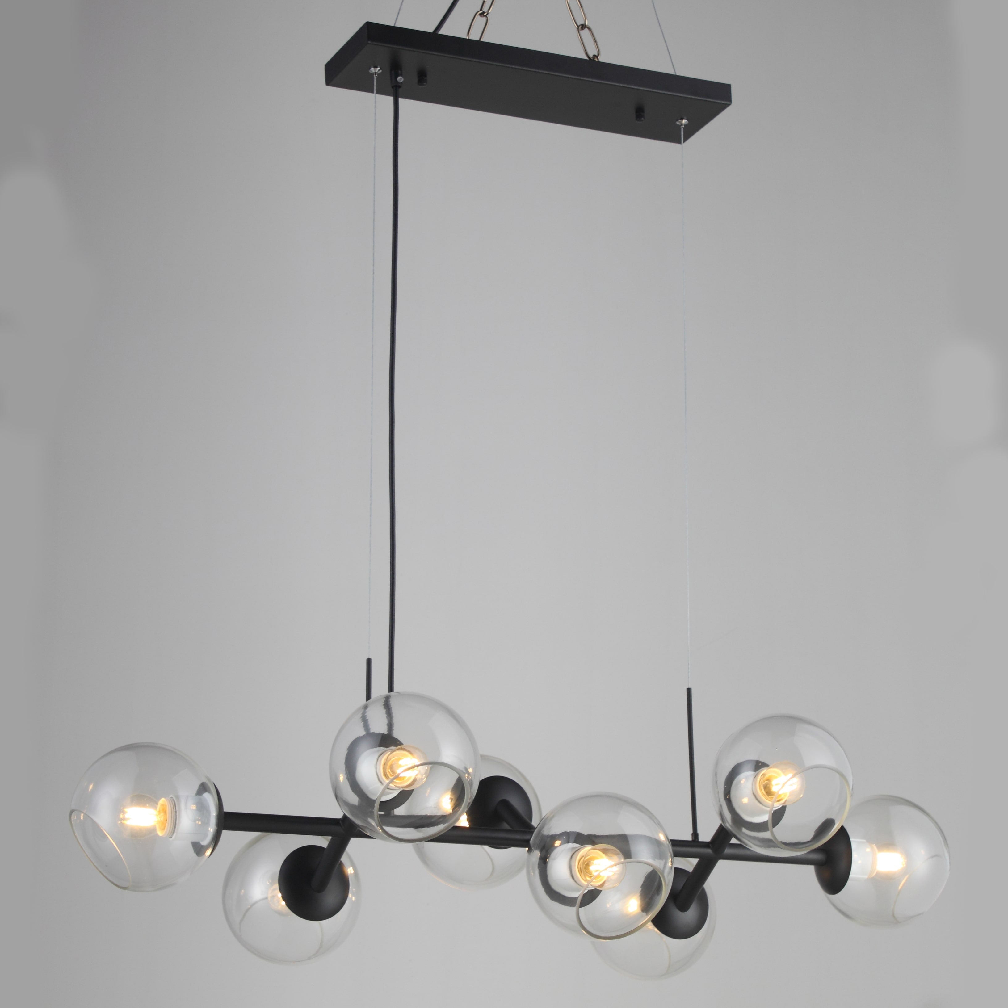 Brabus Linear Branching Glass Globe Chandelier