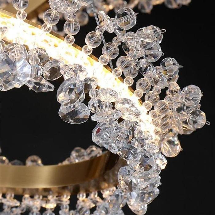 Doris 3-Ring Crystal Chandelier