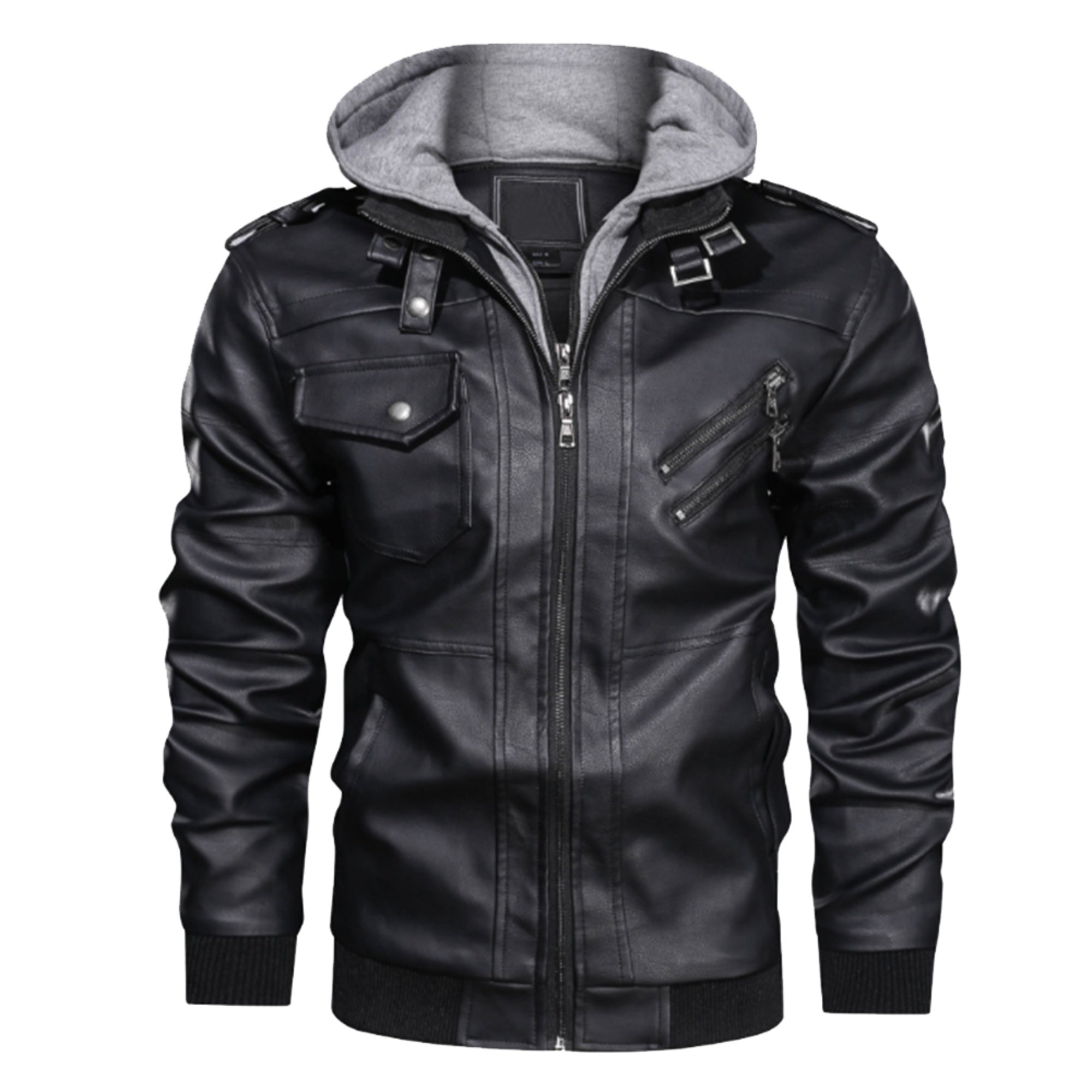 Personalized Leather Jacket With Hoodis