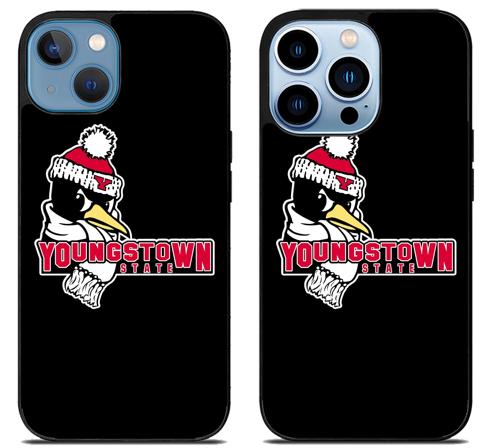 Youngstown State Penguins Black iPhone 13 | 13 Mini | 13 Pro | 13 Pro Max Case