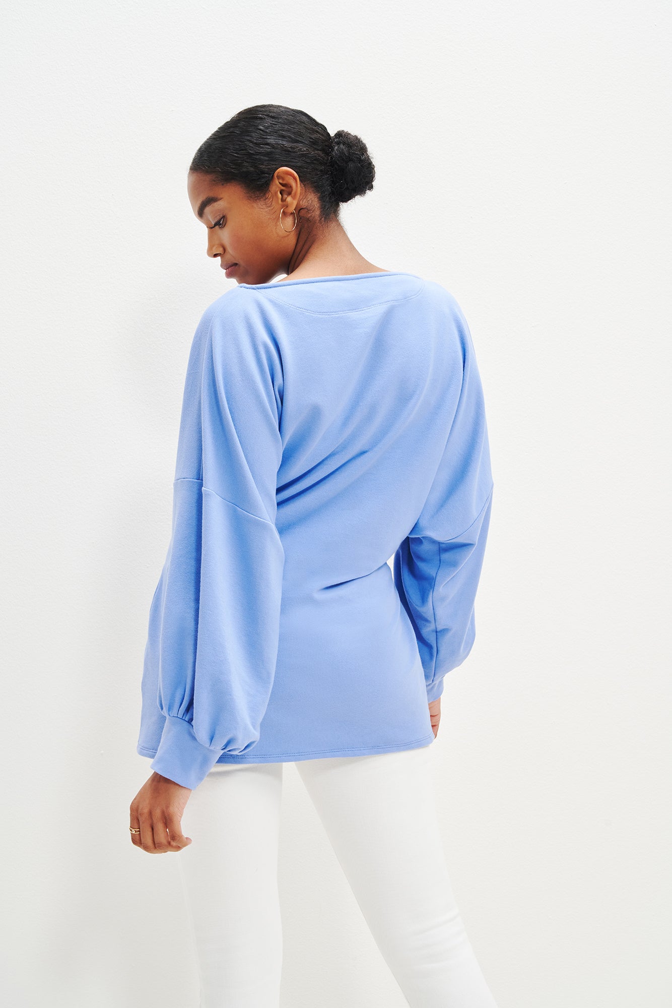 Fleur Reverie Terry Sweatshirt - Sky - ReAmour