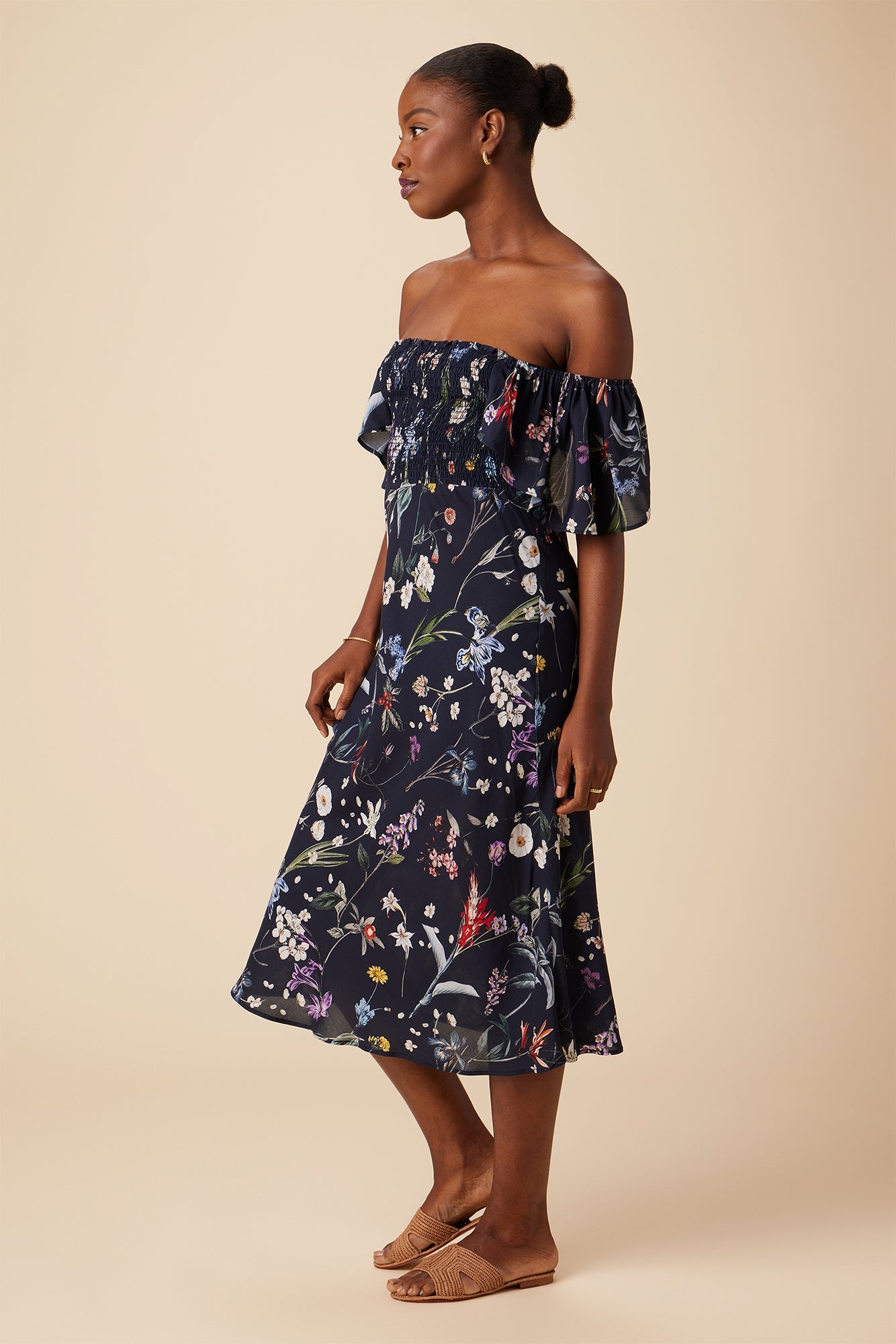 Dima Ecovero Midi Dress - Gemini Navy - ReAmour