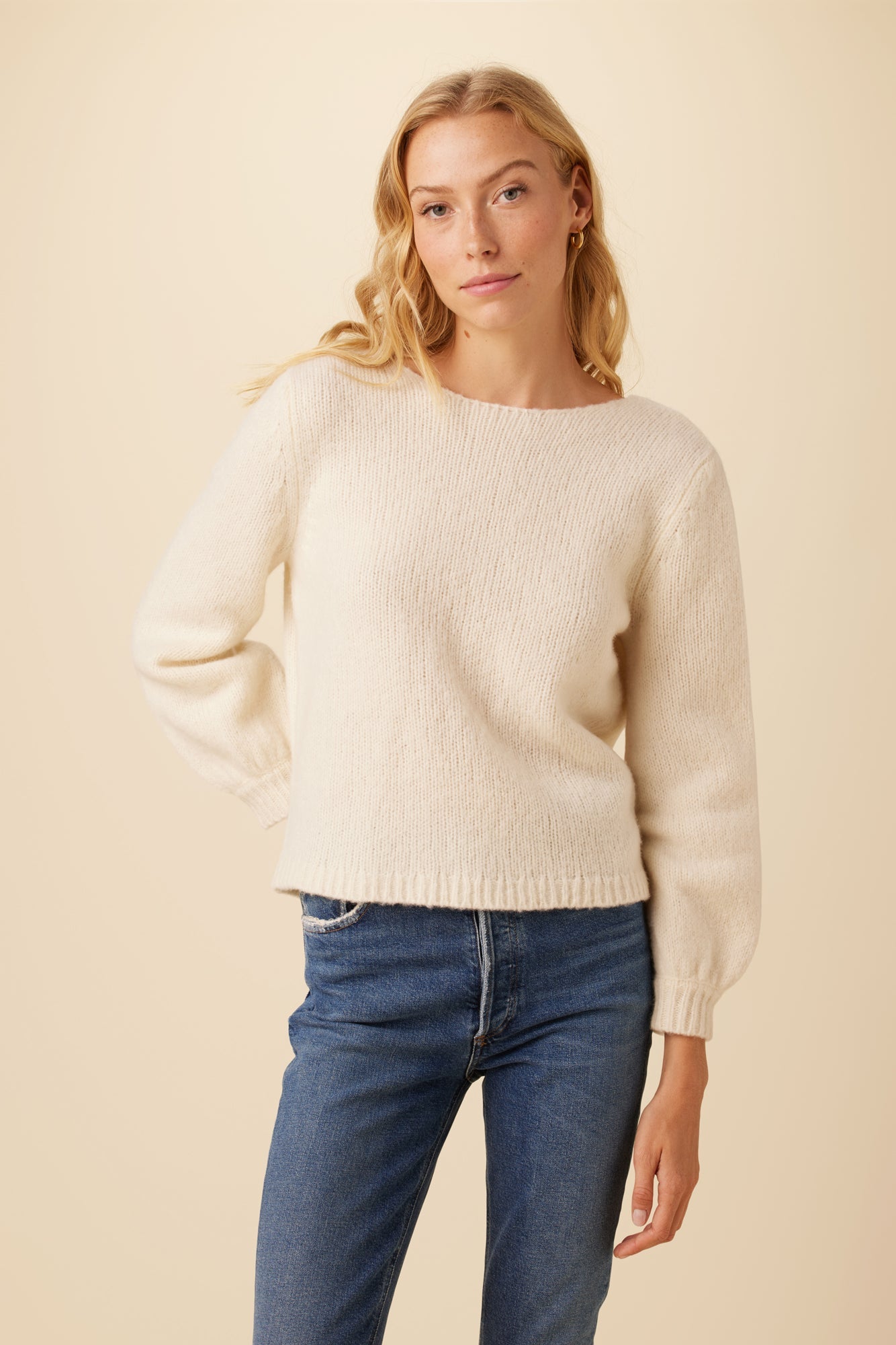 Landon Eco Wool Blend Cardigan - Ivory - ReAmour