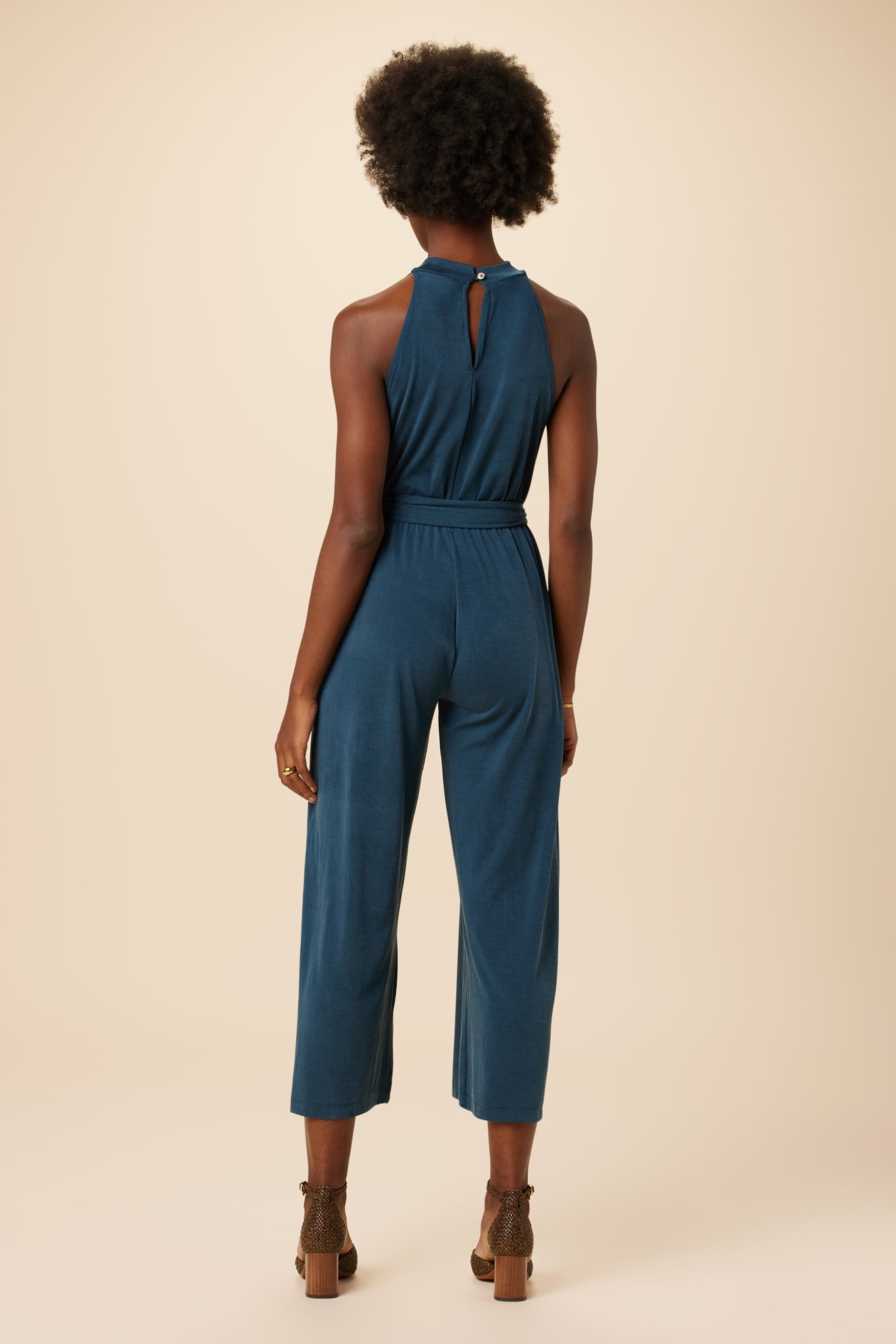 Georgina Tencel Luxe Jumpsuit - Azure - ReAmour