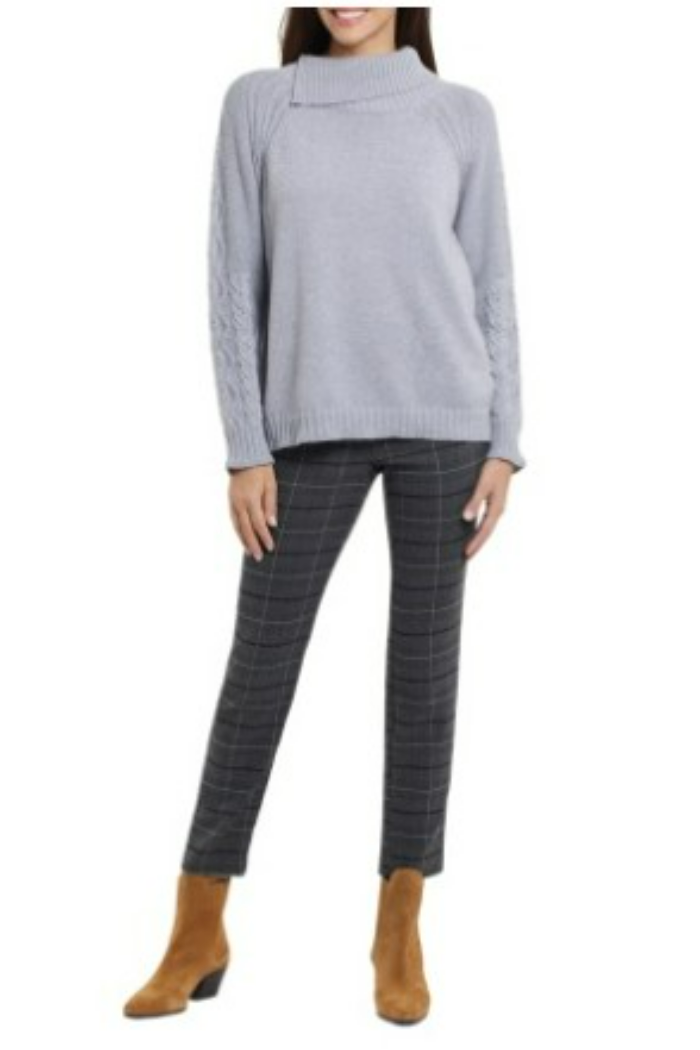 Pull On Ankle Pant - Charcoal
