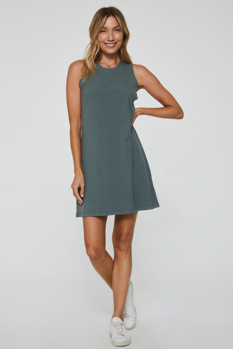 Justine High Neck Sleeveless Mini Dress