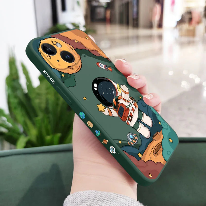 Hello Astronaut Phone Case For iPhone (light colors)