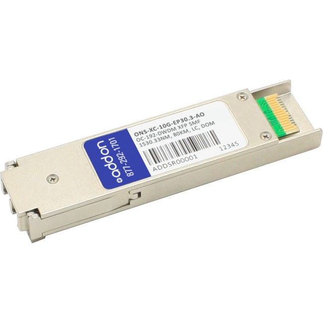AddOn Cisco ONS ONS-XC-10G-EP30.3 Compatible TAA Compliant OC-192-DWDM 100GHz XFP Transceiver (SMF, 1530.33nm, 80km, LC, DOM)
