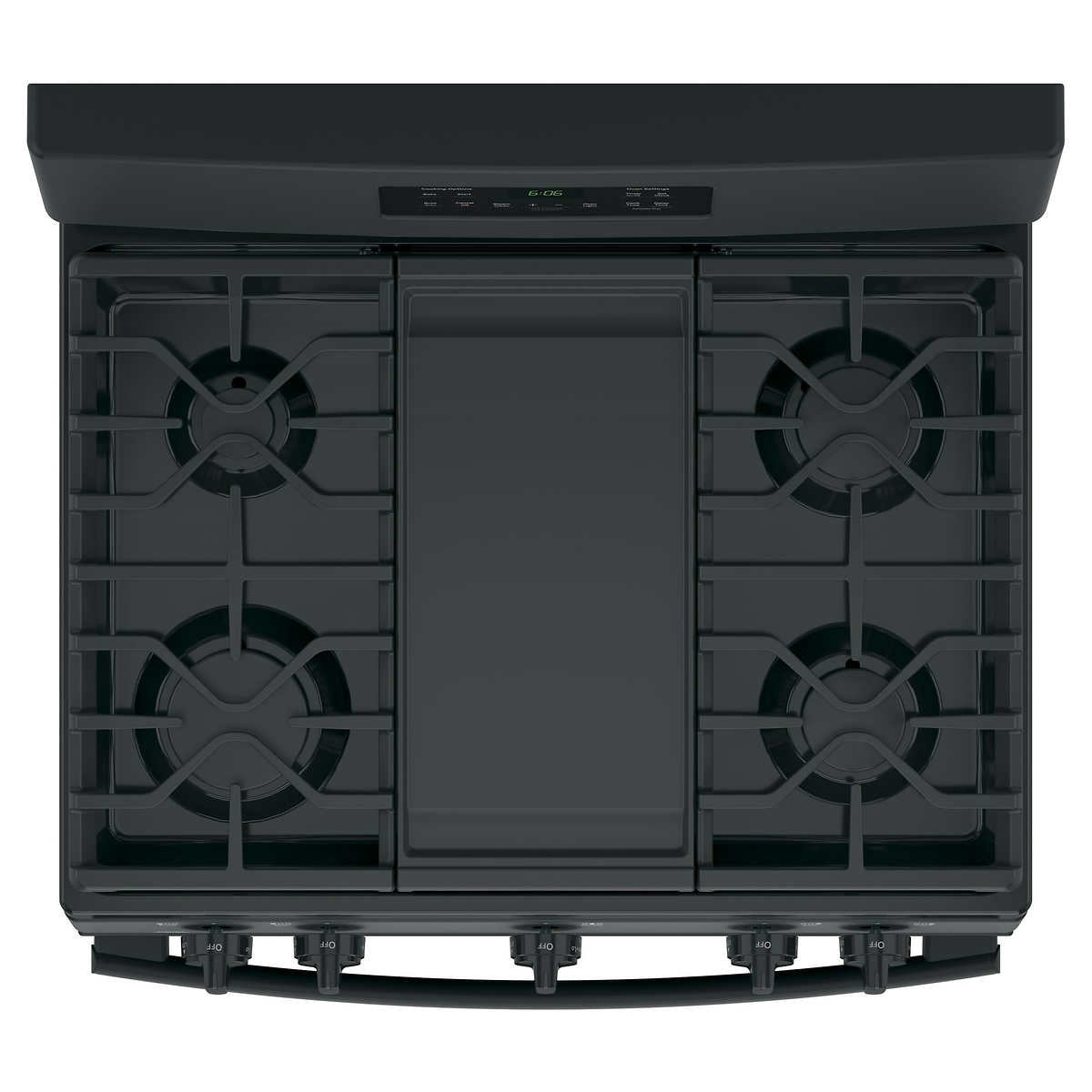 GE 5.0 cu. ft. Free-Standing GAS Range with Center Oval Burner and Flexible Broiling